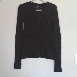 Free People soft brown knit sweater top XS